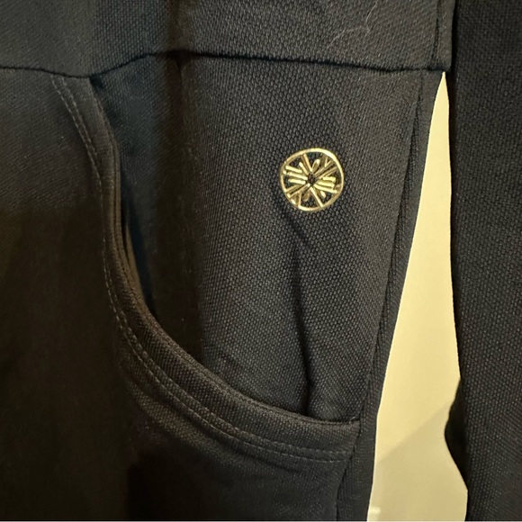 Lilly Pulitzer Luxletic Brickell Dress UPF 50+ Black Collared Pockets Size L - Picture 4 of 7